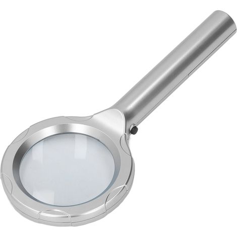 Loupe de poche 4X avec éclairage optique et 6 LED pour la lecture et la collection (1/5)