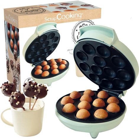 Machine à Cakepops - Appareil Cake Pops - Prêts en 5 Minutes - Cadeau Pâtisserie Cuisine Goûter - Recette Incluse - 3893, Blanc (1/5)