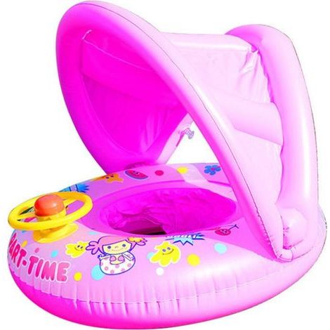 Flotteur Bébé avec Auvent – Siège Gonflable & Anneau – Aide à la Natation pour 3 à 72 Mois – Piscine & Plage Sécurisé (1/5)