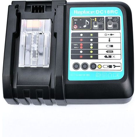Chargeur de batterie lithium-ion 14,4 V 18 V avec écran LED de remplacement pour batteries lithium-ion Makita BL1850 BL1840B BL1820 BL1815 BL1860 BL1430 BL1450 BL1830 (1/5)