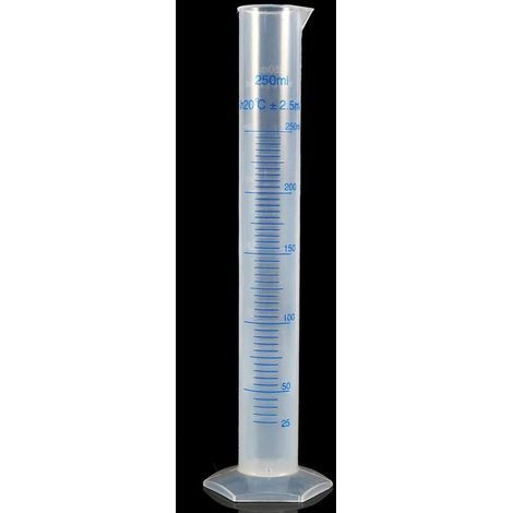 250 ml Eprouvette de mesure, Eprouvette graduée en plastique en verre, Eprouvette Graduée Professionnel (1/5)