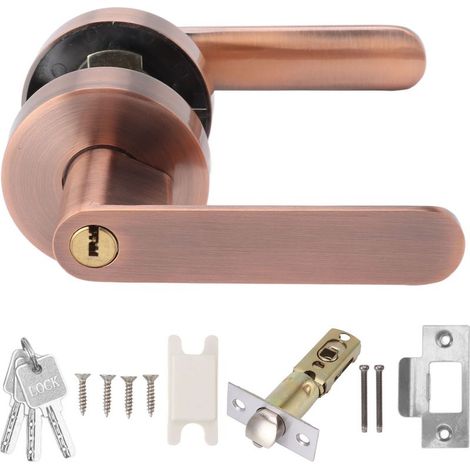 Jeu de poignées pour porte d’entrée en aluminium, design épuré et moderne, adapté aux couloirs et placards (1/5)