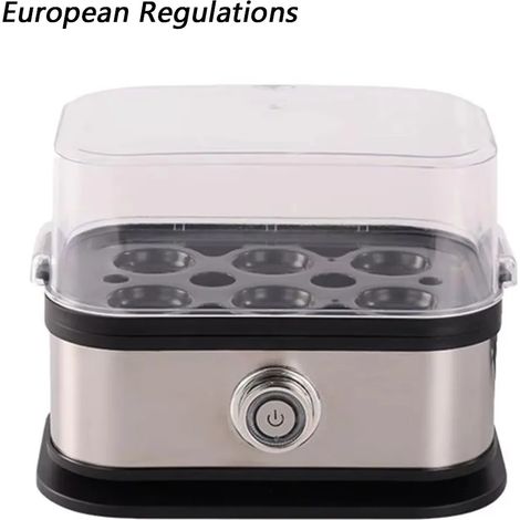 Cuiseur à œufs intelligent 200 W (UE-220 V) - Gain de place - Arrêt automatique - Capacité 6 œufs - Acier inoxydable - Cuiseur à œufs rapide (1/5)