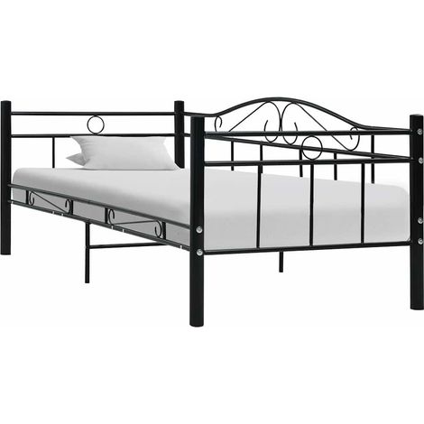 vidaXL Estructura de sofá cama sin colchón metal negro 90x200 cm (1/5)