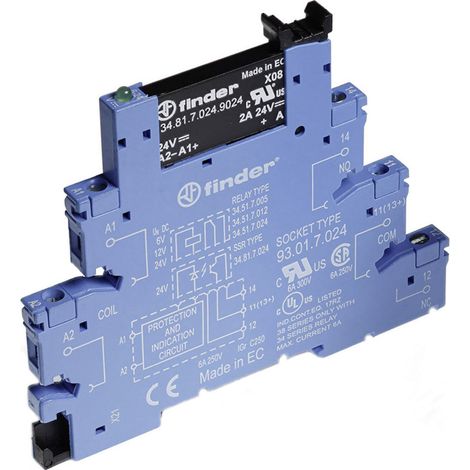 Finder Halbleiterrelais 38.81.7.024.8240 2 A Schaltspannung (max.): 240 V/AC  1 St. (1/3)