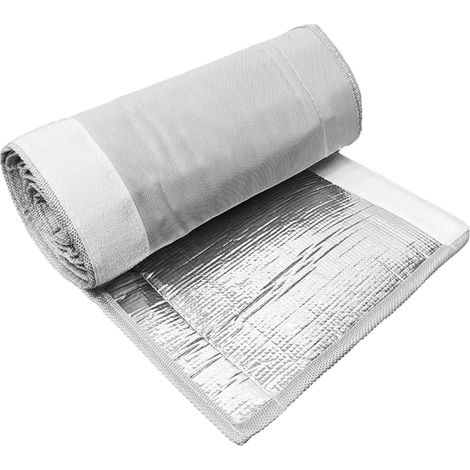 Manchon d'isolation de tuyau ca portable, couverture d'isolation de ligne ca protection multicouche, installation facile, gris, manchon tuyau portable (1/4)