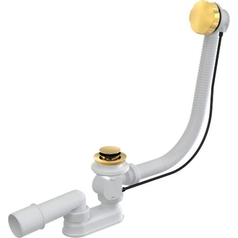Siphon Bonde DORE avec trop plein pour baignoire