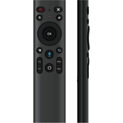 Souris volante vocale Q5+ 2,4 GHz avec gyroscope, télécommande vocale pour décodeur TV intelligent, souris aérienne Q5+ 17 touches (1/5)