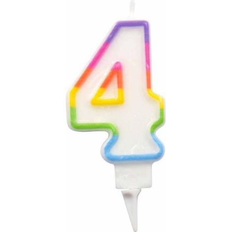 Bougie d'anniversaire chiffre 4