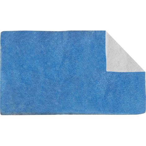 Relaxdays filtro per cappa 1x2 m, feltro filtrante universale, ricambio tagliabile, cucina, poliestere, bianco/blu