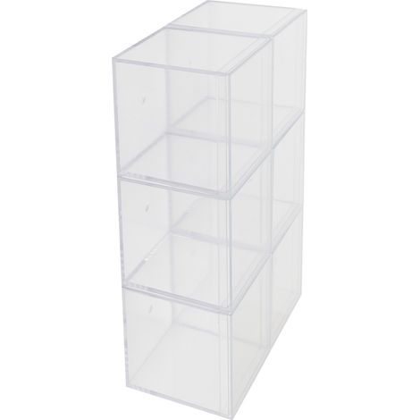 6 Boîtes en Plastique Transparent avec Couvercles Séparés pour Bonbons, Rangement et Cadeaux de Fête (1/5)