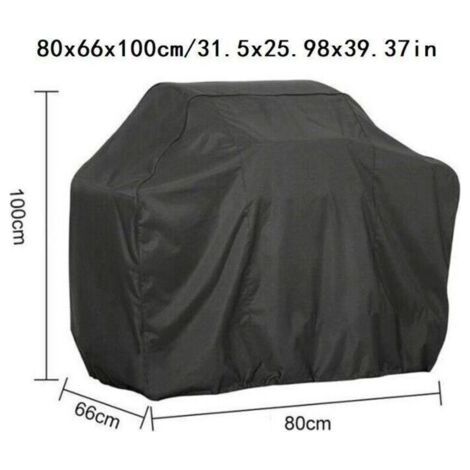Housse pour mobilier de jardin 80x66x100cm Couverture De Barbecue Noir Couverture De Gril De Barbecue Extérieure Bâche De Bâche De Barbecue Imperméable Couvertures De Gril--TRIMEC (1/4)