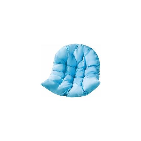 Coussin pour chaise, coussin d'assise pour fauteuil en rotin intérieur/extérieur, coussin suspendu pour fauteuil-balancelle en rotin, 90 x 120 cm, bleu