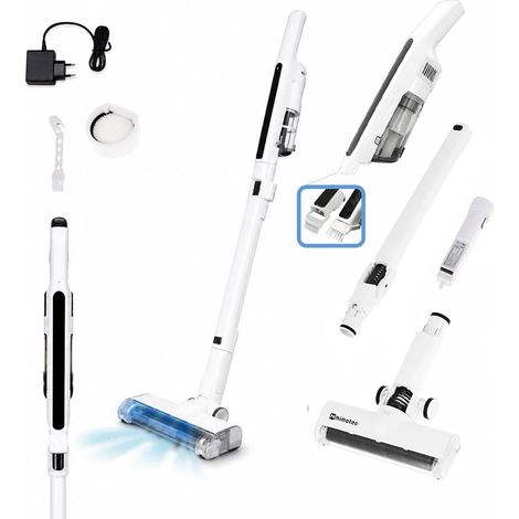 Aspirateur Balai sans Fil 120W 14000Pa, Aspirateur Vertical 6 en 1, Ultra Léger, Silencieux, Lumière LED, Réservoir 0,4L, 20 Min d’Autonomie, pour Sols, Canapés, Voiture et Animaux (1/5)