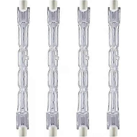 Lot de 4 ampoules halogènes R7S 118 mm 400 W, dimmables, 220-240 V CA, 7500 lm, culot J118, projecteur halogène linéaire (1/5)