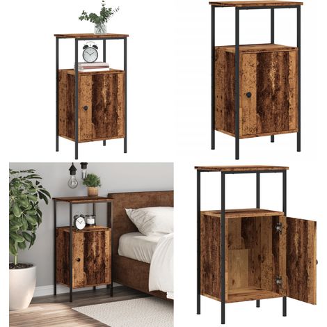 vidaXL Table de chevet vieux bois 41x31x80 cm bois d’ingénierie (1/5)