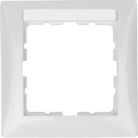 HAGER S1  CADRE 1 POSTE BLANC POLAIRE BRILLANT