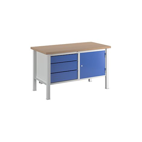 kaiserkraft  Banco da lavoro  larghezza 1500 mm  3 cassetti 1