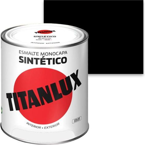 Esmalte Sintético Monocapa Negro Mate 750ml Titanlux (1/3)
