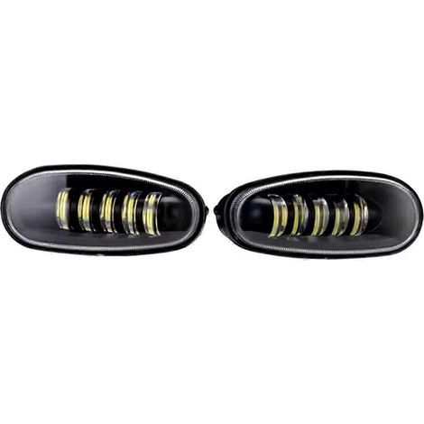 Set mit 2 LED-Tagfahrlicht-Nebelscheinwerfern für Autos, weiß/gelbes Licht (1/5)