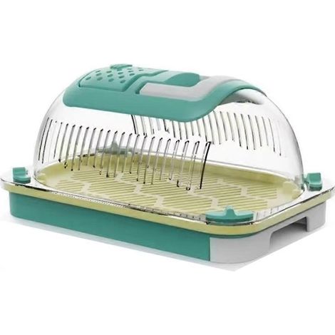 Boîte d'élevage portable pour insectes, idéale pour les reptiles, les vers à soie, les escargots et les lézards. Grande mallette de transport avec système d'observation. (1/5)