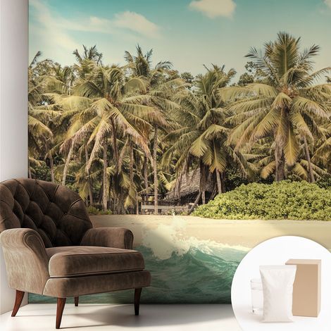 Carta Da Parati Non Tessuto - Decorazione Da Muro - Traspirante - Con Motivo - Per Camera Da Letto Cucina Spiaggia tropicale 250x250 cm (1/5)