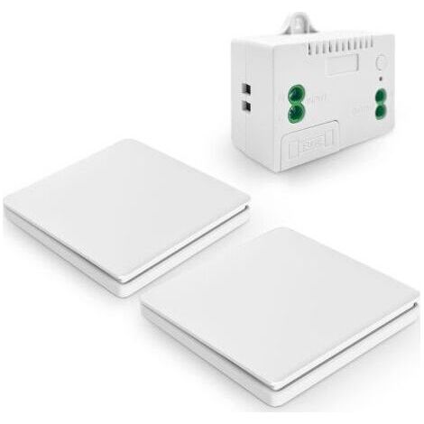 Interrupteur d'éclairage Cinétique sans Fil Interrupteur de radiocommande de Panneau mural et Contrôleur de récepteur de Relais 10A avec Fusible, pas de Commutateur auto-générateur de batterie (1/5)