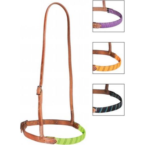 Schwarz - Verstellbarer ad Caveson-Modell Leder Clog-Schließer mit farbigem Gummiband