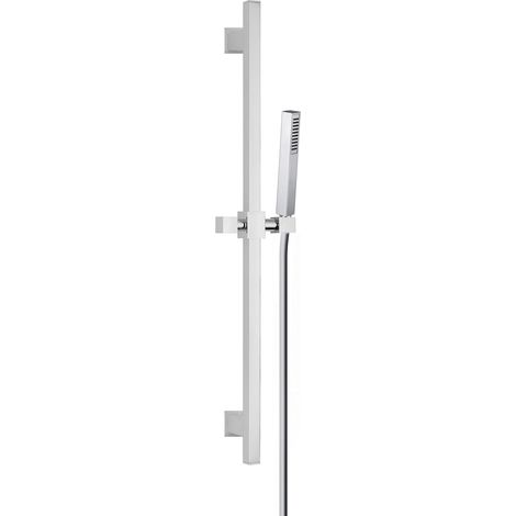 Glissière minimaliste moderne carrée complète en laiton chromé