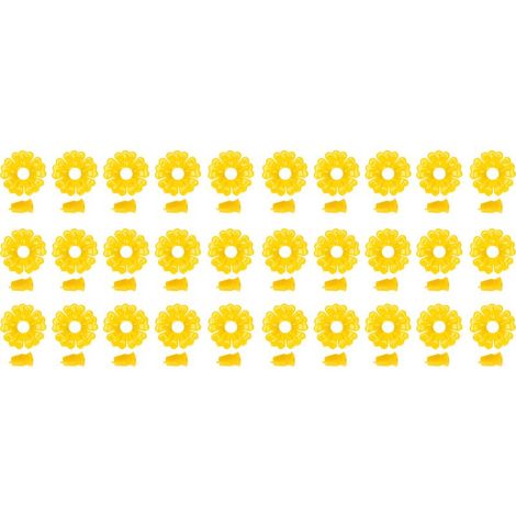 30 Pièces Fleurs pour Mangeoire Colibris, Ports de Nourriture pour Oiseaux Suspendus, Accessoires de Jardin Jaunes (1/5)