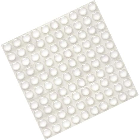 Packung mit 100 Schubladenschienen-Schonern, 8 mm x 1,5 mm, selbstklebende Mikrostopper aus transparentem Gummi für Schranktüren, Möbel, Tische und Laptops