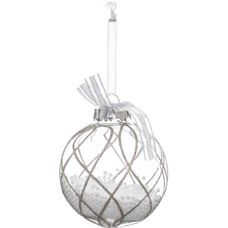 Palla con palline all'interno D.8cm oro - Croce d argento - Atmosphera créateur d'intérieur (1/5)