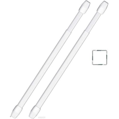 . porte rideaux extensible sans ressort de 40 à 60 cm. tringle à rideaux plate. tringle extensible pour rideaux et rideaux. tringl (1/2)