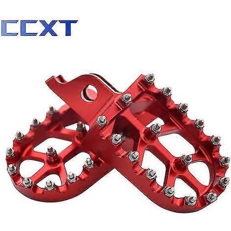 Motocross CNC-gefräste Aluminium-Fußrasten für Kawasaki KX, KLX, KXF 250, 450, 250F, 450F, 250X, 450X, 450R (2006–2021) – Rot (1/5)