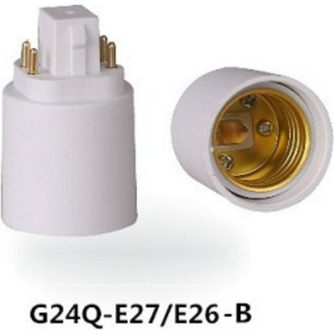 Lieferung von G24q-auf-E27/E26/E14-Adapterbuchsen, Direktverkauf, 4-polig, zertifiziert. (1/4)