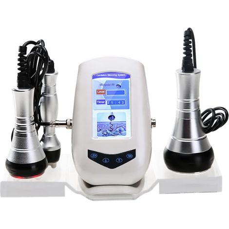 Masajeador eléctrico anticelulítico, dispositivo de masaje anticelulítico, mini máquina para adelgazar el cuerpo, 3 en 1: vacío, cavitación, ultrasonido y radiofrecuencia. (1/5)