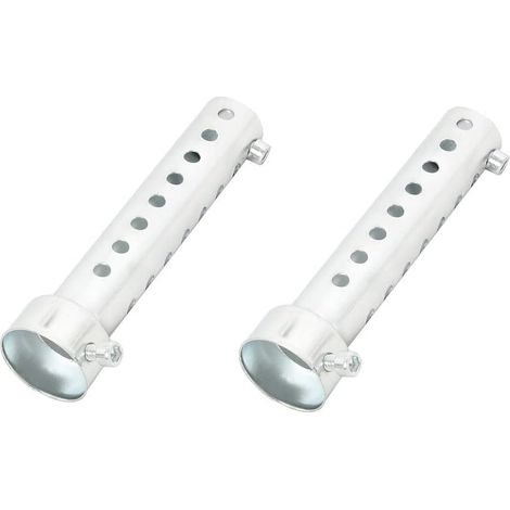 Motorcycle Exhaust Muffler 35-60mm Black/Silver (1/5)