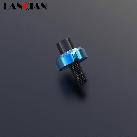 Aplicable a DUCATI Scrambler 400/800 MONSTER 695/696/796/797/821 Tornillos de fijación para el ajustador del cable del embrague de motocicleta de aluminio universal (M8 azul claro) (1/5)
