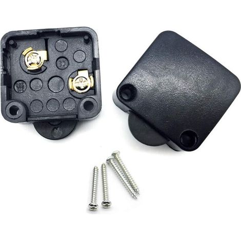 2Pcs Interrupteur Automatique Encastré à Contact Momentané Interrupteur de Porte de Meuble, Noir (1/5)