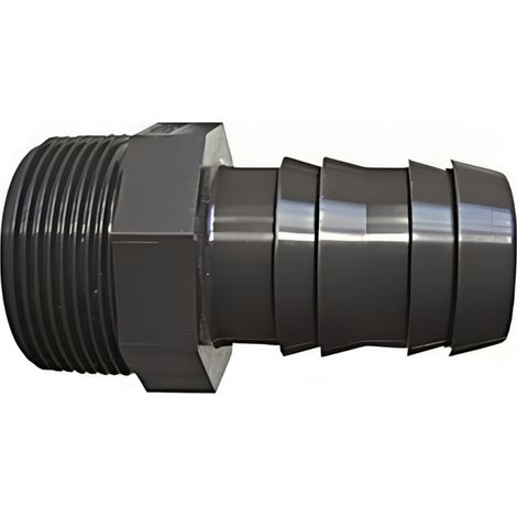Raccord cannelé fileté Ø 38 mm X 1'' 1/2