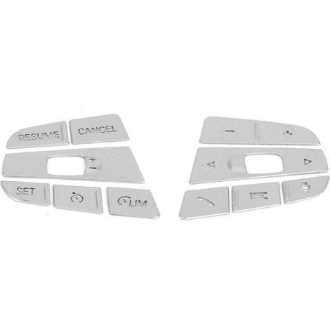 11-teiliges Lenkradknopf-Zierleisten-Set passend für BMW 3er G20 G28 (2020) Silber (1/5)