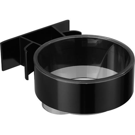 Support pour sèche-cheveux exclusif en plastique pour salle de bain et toilettes (noir)