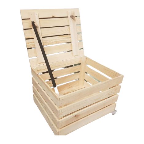 Scatola in legno con coperchio tronco 50x40x30 (1/3)