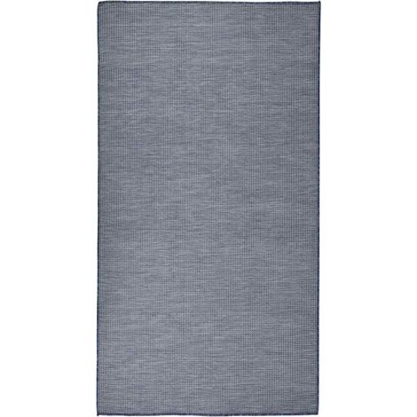 vidaXL Alfombra de exterior de tejido plano azul 80x150 cm (1/5)