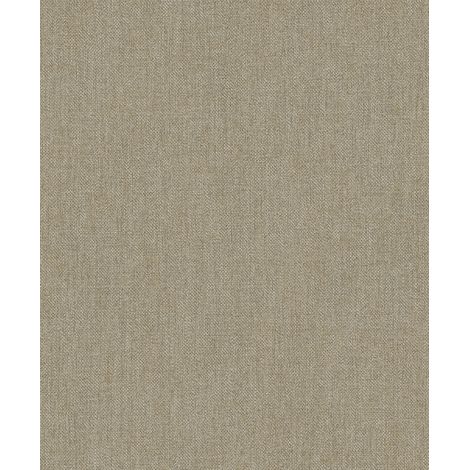 Papier peint uni effet toile jute kaki bronze