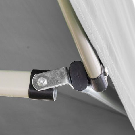 Faltbarer 3 x 3 weißer Pavillon mit wasserdichtem PVC (1/5)