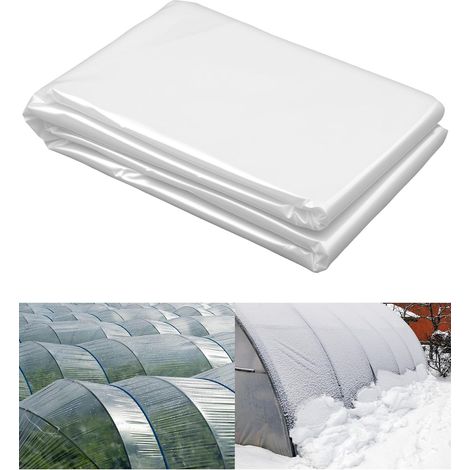 Bâche en polyéthylène transparent extra épaisse de 2 m x 5 m, housse polyvalente robuste pour bricolage d'été, serre tunnel, peinture, protection contre la poussière et imperméable pour (1/5)