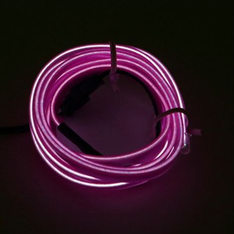 Ruban LED Voiture 3m Flexible, Lumineux Décoration Intérieure Violet, Bandeau d'Ambiance Auto 12V (1/3)