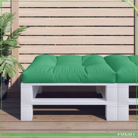 360474 Coussin de palette vert 70x70x12 cm tissu (1/5)
