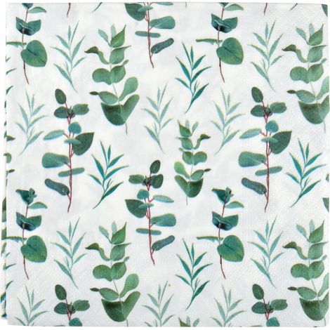 20 serviettes en papier Branche d'eucalyptus (1/4)